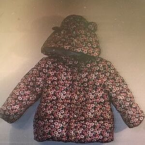 Floral Hooded Puffer Jacket